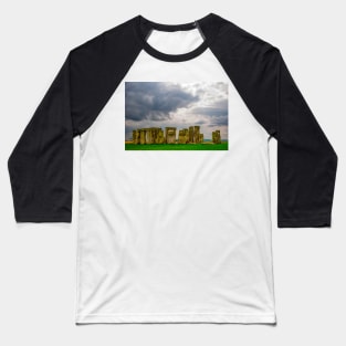 Cloudy Turmoil Above Stone Henge Baseball T-Shirt